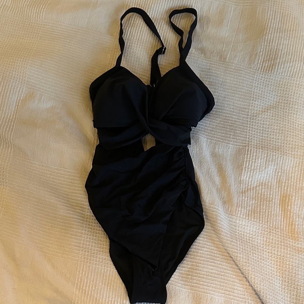 Elegant Black One-Piece Swimsuit
